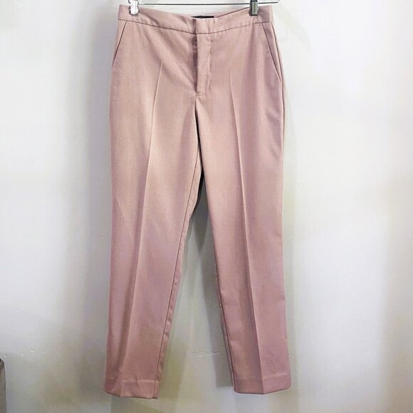 Zara | High Waisted Ankle Pants Blush Pink | Size 4 Women's - Picture 2 of 12